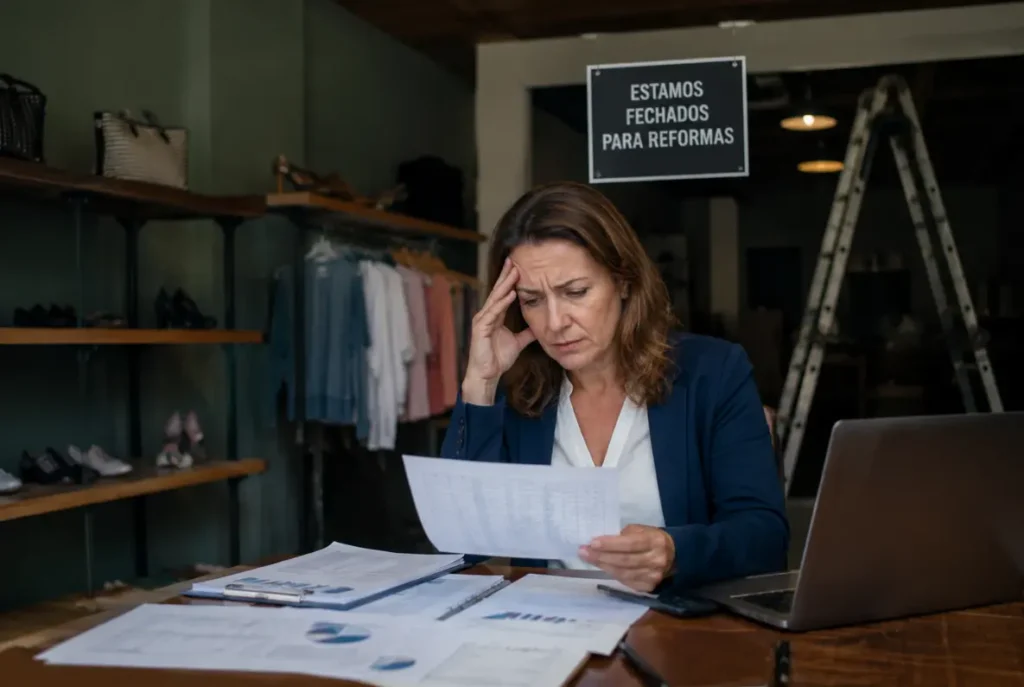 Empresária avaliando o seguro de lucros cessantes para proteger o faturamento da empresa - Protect Brasil Corretora de Seguros